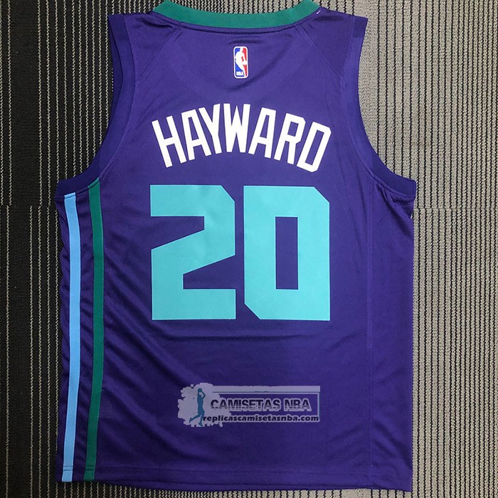 Camiseta Charlotte Hornets Gordon Hayward NO 20 Statement 2020-21 Violeta